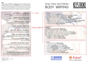 body writing fap roulette
